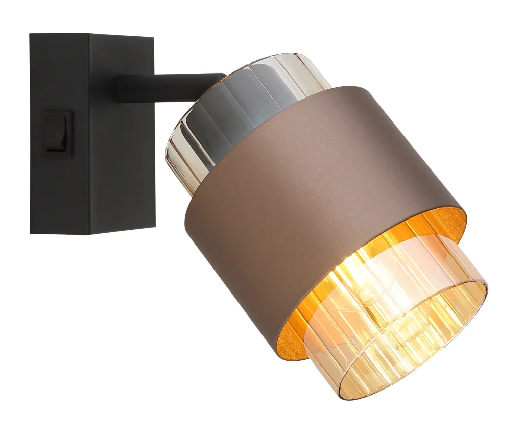 MILLEY – Reflektori – metal crni mat – staklo ćilibar – 15560-1C