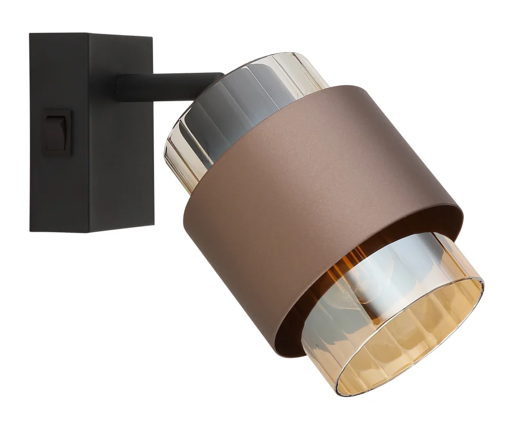 MILLEY – Reflektori – metal crni mat – staklo ćilibar – 15560-1C