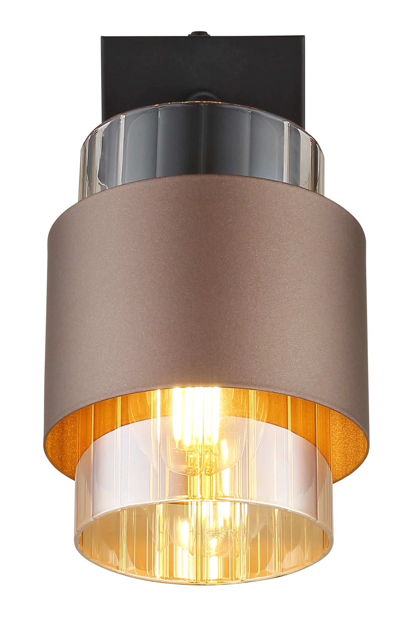 MILLEY – Reflektori – metal crni mat – staklo ćilibar – 15560-1C