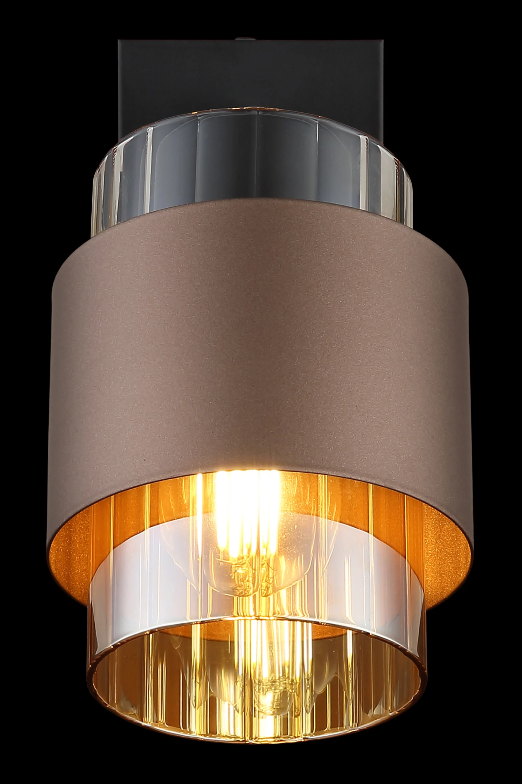 MILLEY – Reflektori – metal crni mat – staklo ćilibar – 15560-1C