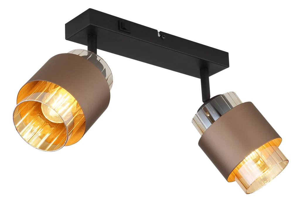 MILLEY – Reflektori – metal crni mat – staklo ćilibar – 15560-2C