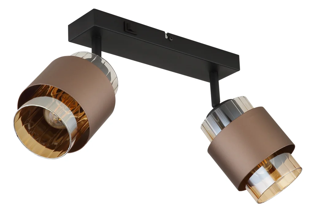 MILLEY – Reflektori – metal crni mat – staklo ćilibar – 15560-2C