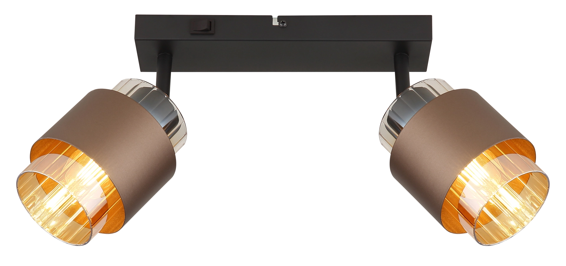 MILLEY – Reflektori – metal crni mat – staklo ćilibar – 15560-2C