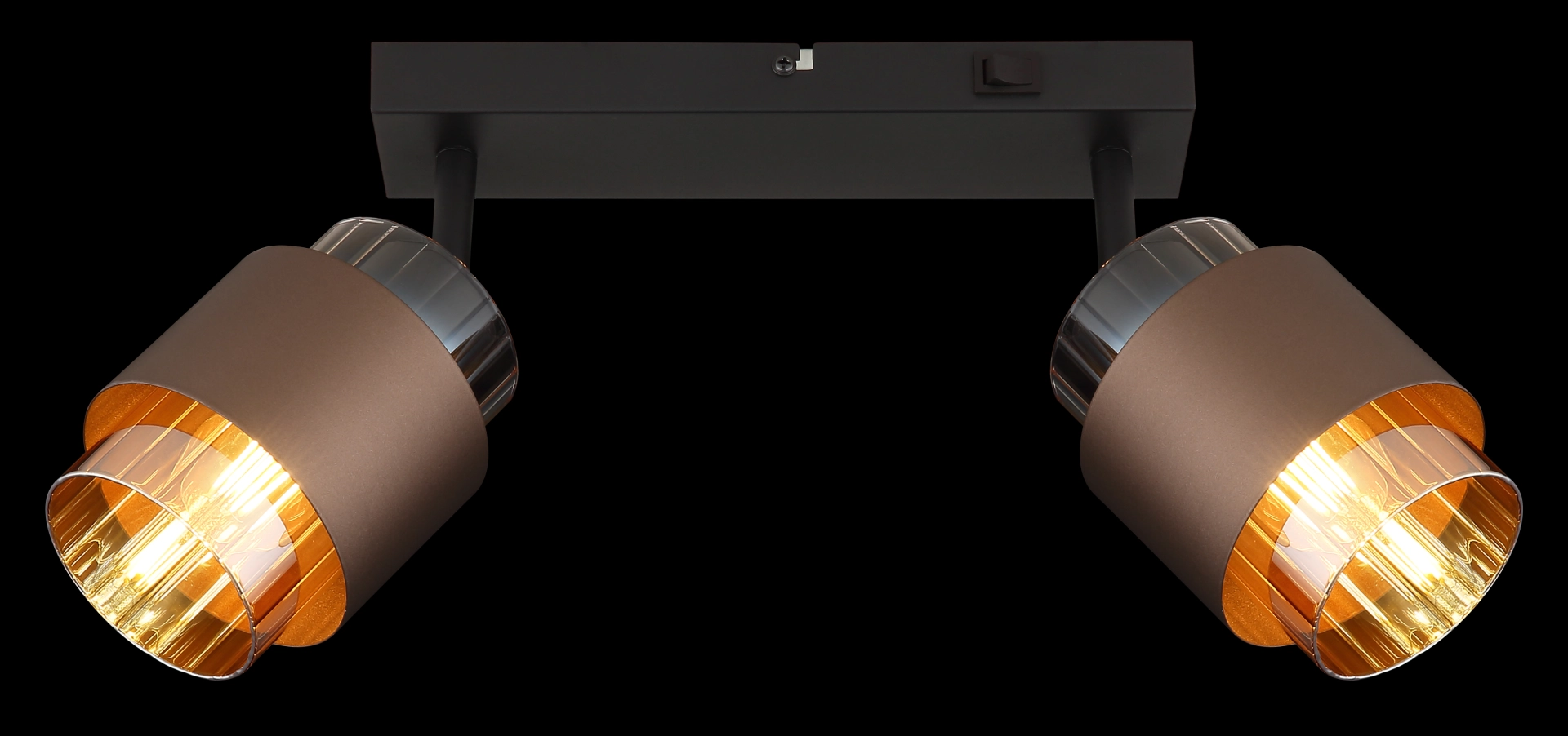 MILLEY – Reflektori – metal crni mat – staklo ćilibar – 15560-2C