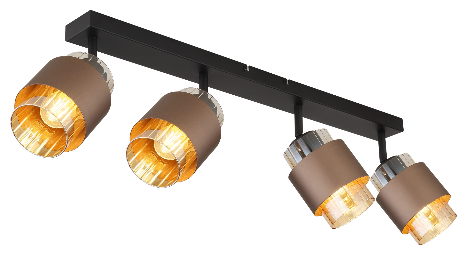 MILLEY – Reflektori – metal crni mat – staklo ćilibar – 15560-4C