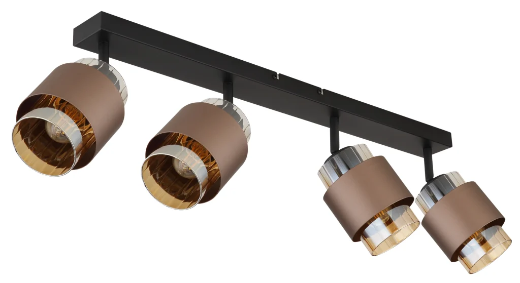 MILLEY – Reflektori – metal crni mat – staklo ćilibar – 15560-4C