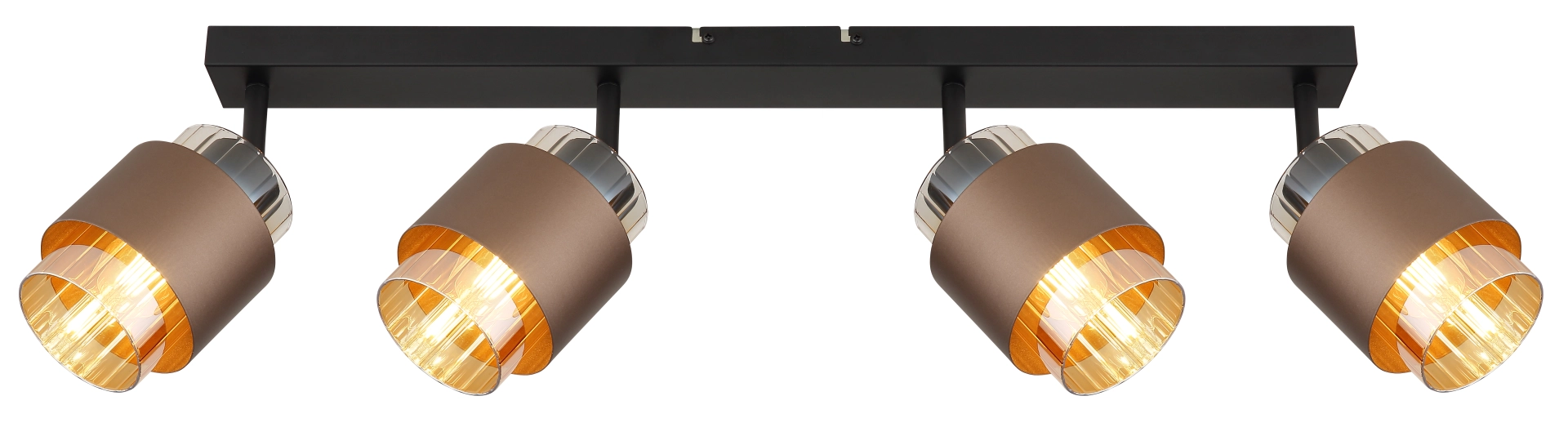 MILLEY – Reflektori – metal crni mat – staklo ćilibar – 15560-4C