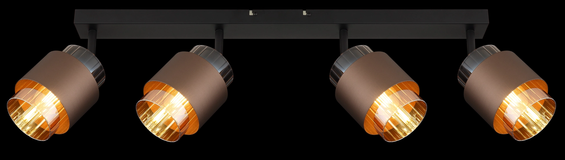 MILLEY – Reflektori – metal crni mat – staklo ćilibar – 15560-4C