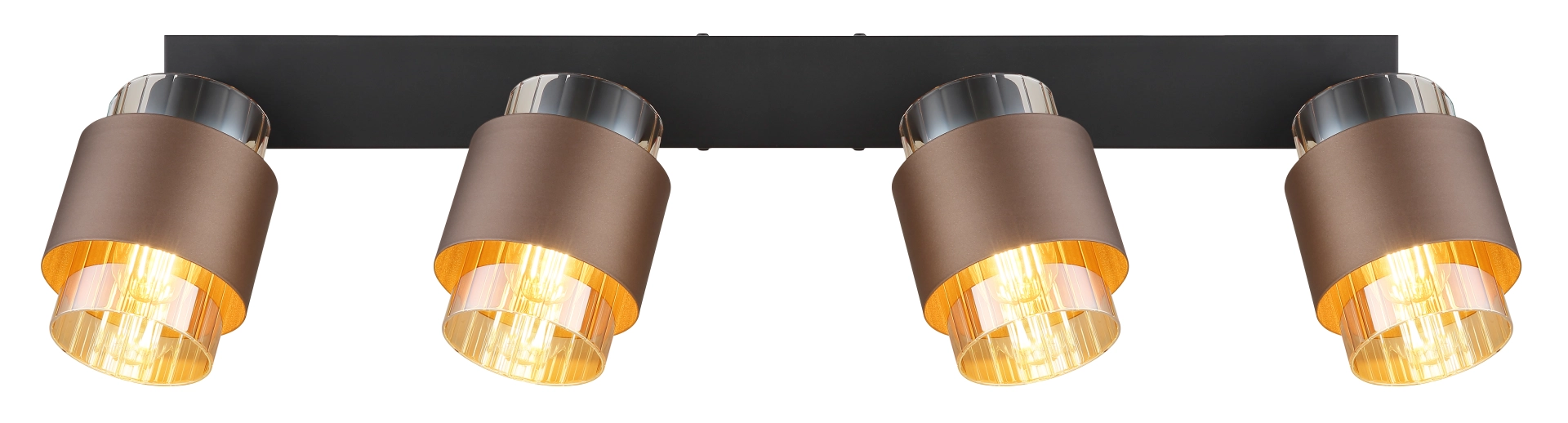 MILLEY – Reflektori – metal crni mat – staklo ćilibar – 15560-4C