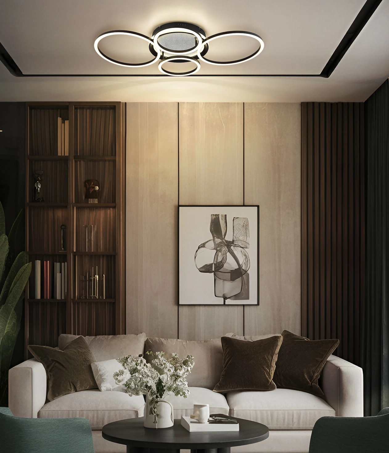 ALVIS – Plafonska svetiljka – metal crni mat – plastika crni mat – 48477-40C